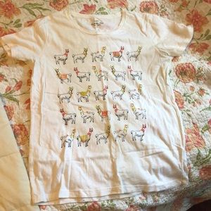 J Crew llama tee